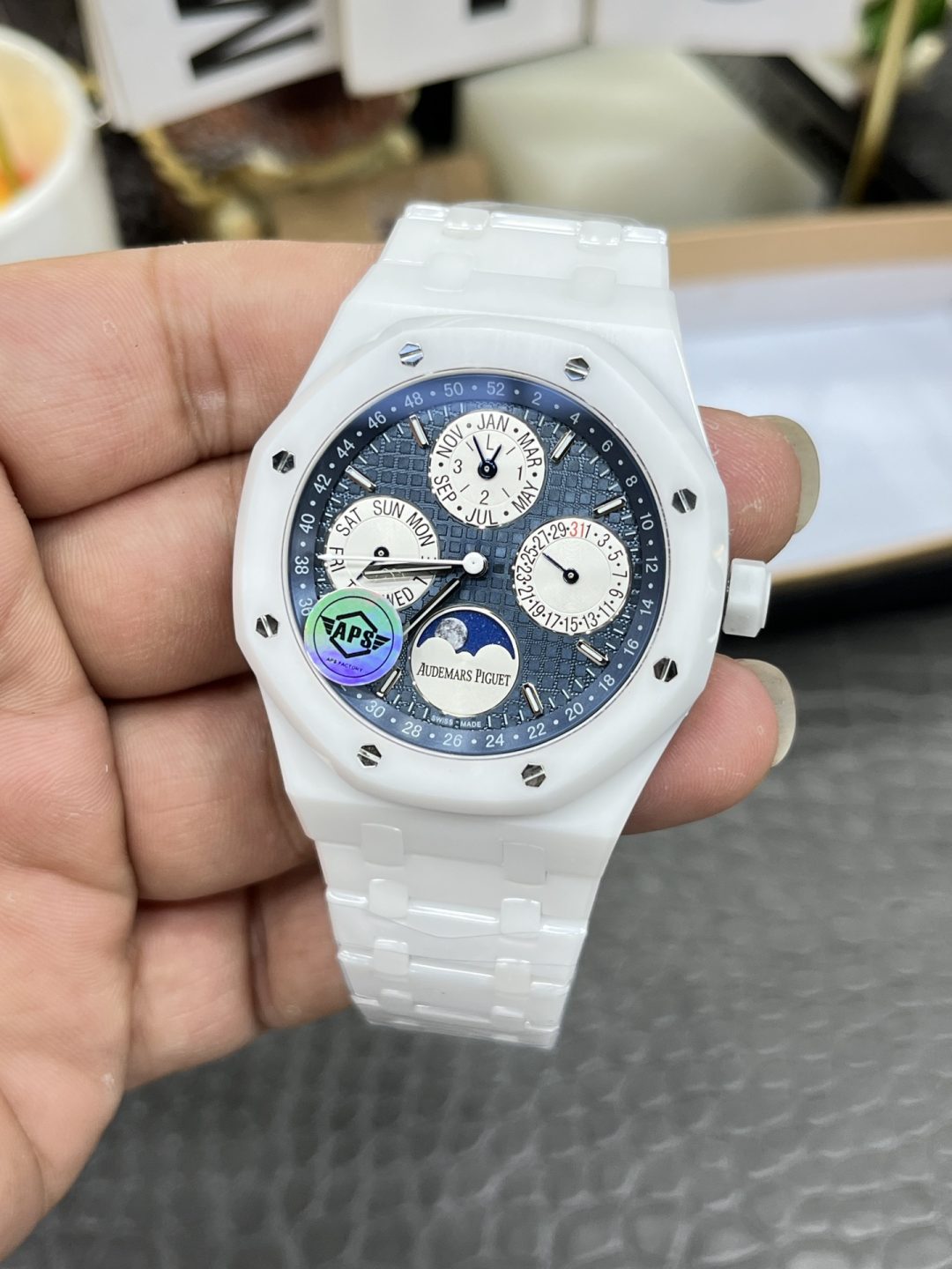 Audemars Piguet white ceramic royal oak