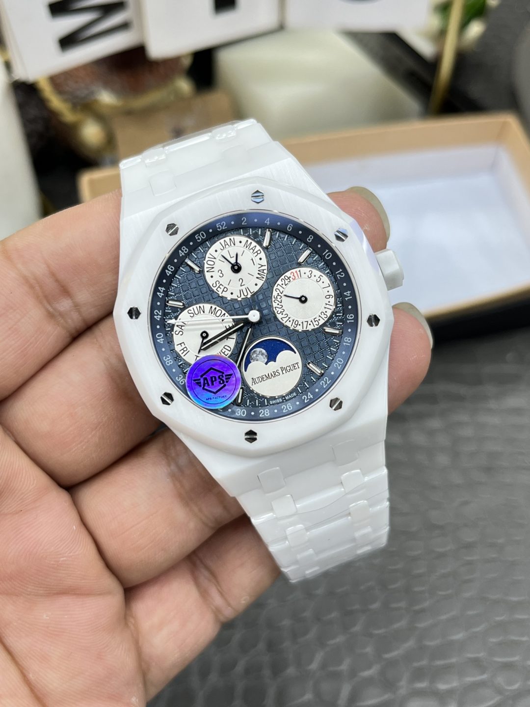 Audemars Piguet white ceramic royal oak
