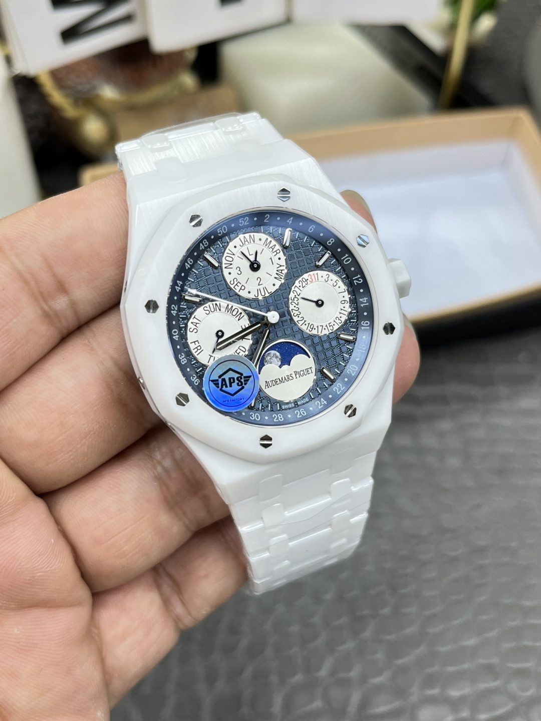 Audemars Piguet white ceramic royal oak