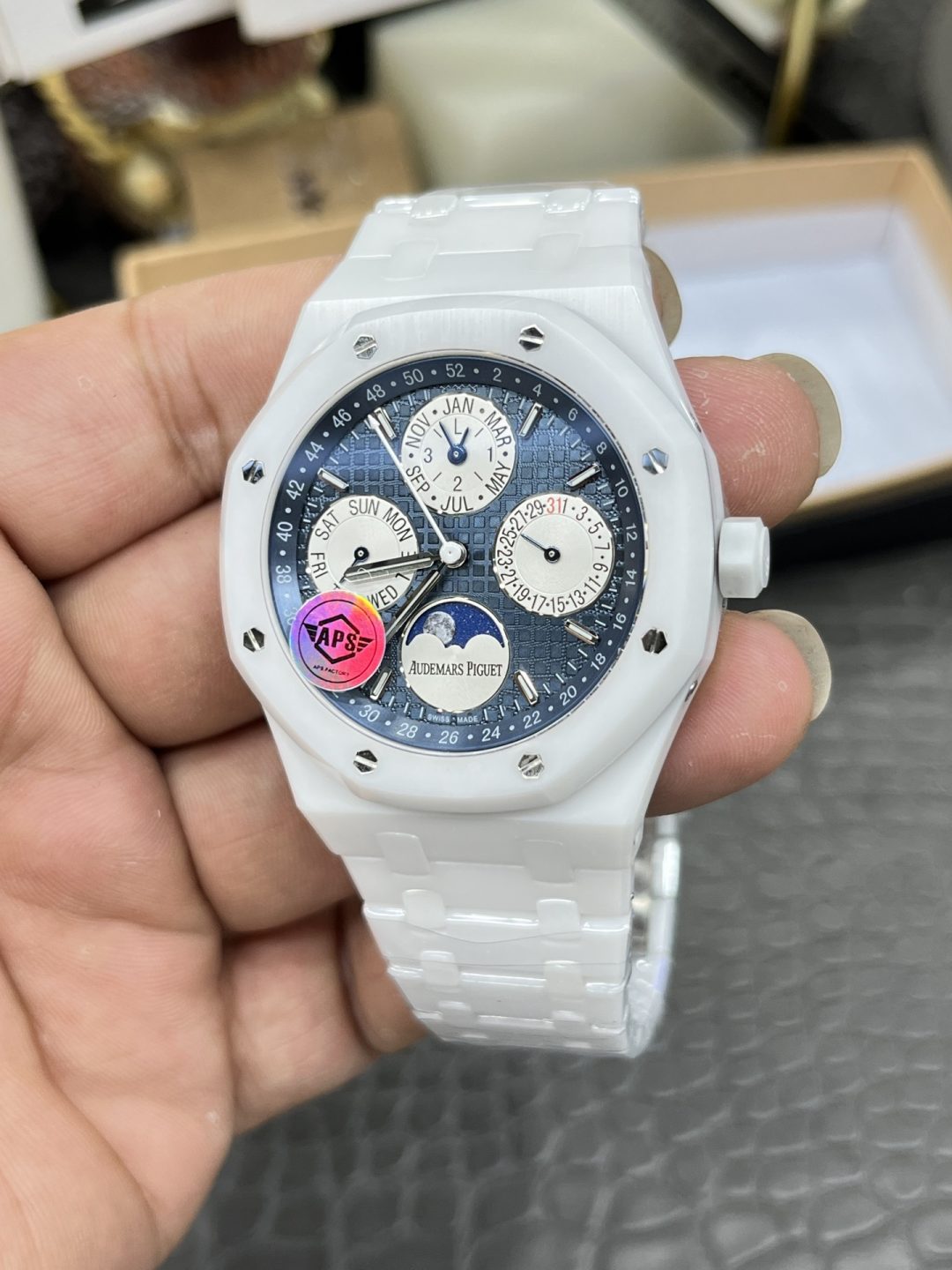 Audemars Piguet white ceramic royal oak