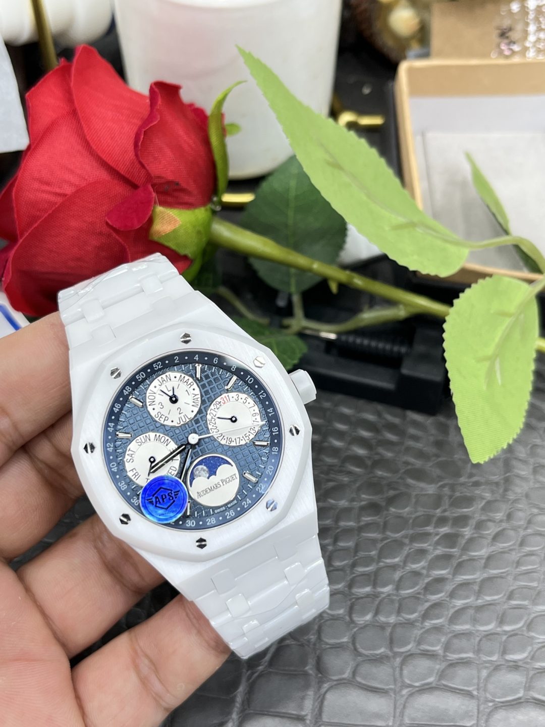 Audemars Piguet white ceramic royal oak